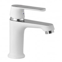 Смеситель для умывальника MONE Deluxe CLOE 1355355CW White/Chrome кран на умывальник