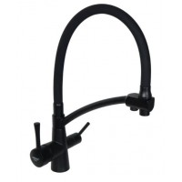 Смеситель для кухни MONE Deluxe XY6607-2 Black кран кухонный с подключением фильтра