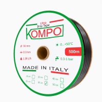 Стрічка крапельного поливу Kompo 8 mil; 1.38 л/год 500м*30см Стрічка крапельного поливу Kompo 8 mil; 1.38 л/год 500м*30см