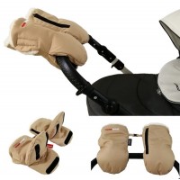 Муфты рукавички Z&D Thermo (Польша) для рук мамы на коляску на овчине бежевые Муфты рукавички Z&D Thermo (Польша) для рук мамы на коляску на овчине бежевые