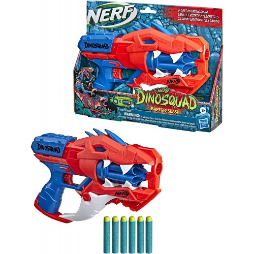 Детский пистолет Бластер NERF DinoSquad Raptor-Slash Dart Blaster