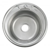 Мойка кухонная врезная MONRO 490 (08/180) Satin круглая