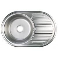 Мойка кухонная врезная MONRO 7750 (08/180) Satin овальная