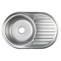Мийка кухонна врізна MONRO 7750 (06/180) Satin овальна