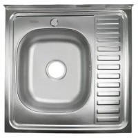 Мийка кухонна накладна MONRO 6060 (06/160) Decor ліва чаша квадратна