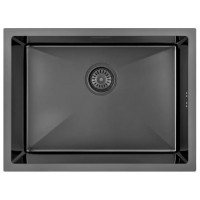 Мойка кухонная врезная Handmade MONRO 6045 (2.7/1.0/220) black без отверстия