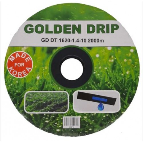 Капельная лента GOLDEN DRIP с плоским эмиттером 10см 2000м